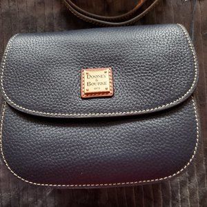 Dooney & Bourke Pebble Grain Saddle Crossbody Bag, Blue